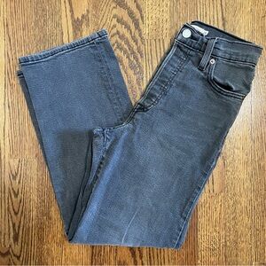 Levi's Women's ribcage Straight Leg ankle Jeans in Washed Black